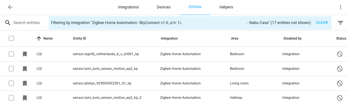 Home Assistant dialog for enabling entities discovered from a new integration.