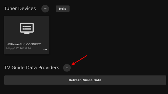 Jellyfin Live TV guide excerpt illustrating rich metadata layouts similar to movie detail pages.