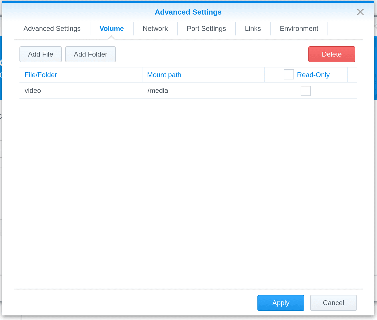 Jellyfin Synology installation screenshot illustrating advanced server configuration comparable to transcoding settings.
